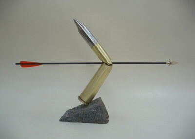 2013-Conquête-Granit, Acier, Bronze-HT 43 cm x 76 cm