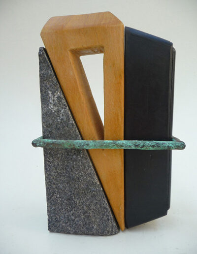 2013-Brise Lame-Granit, Bois, Caoutchouc-HT 24 cm x15 cm