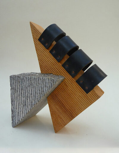 2013-Brise Lame-Granit, Bois, Caoutchouc-HT 26 cm x 26 cm