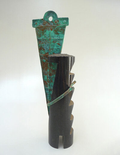 2013-Brise Lame-Granit, cuivre oxydé Bronze-HT 42 cm x 16 cm