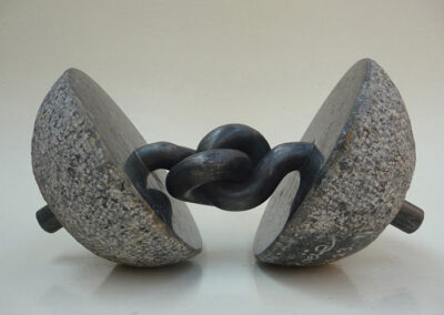 2012-Lien-Granit, Acier-HT 22 cm x 38 cm -vendu